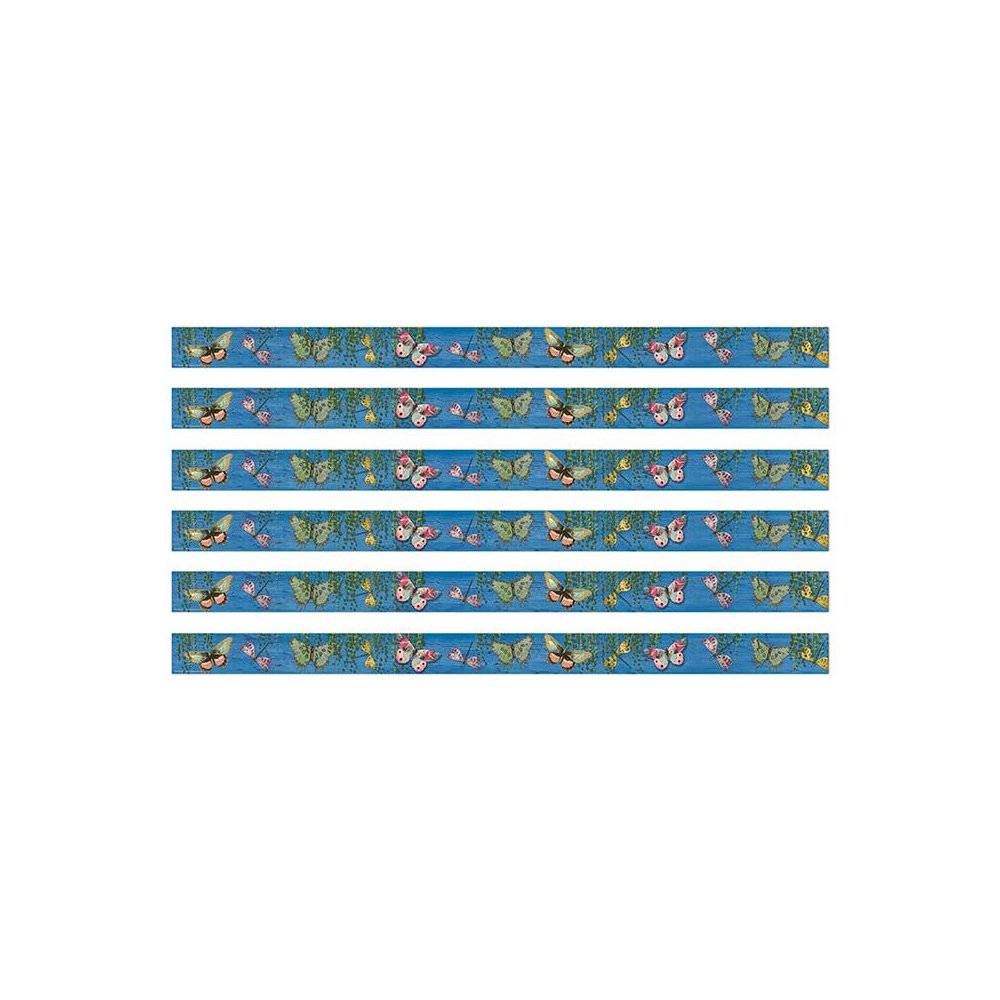 Curiosity Garden Butterfly Deco Trim, 37 Feet Per Pack, 6 Packs. Picture 1