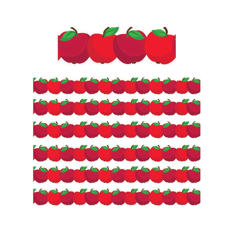 Apple Die-Cut Extra Wide Deco Trim, 37 Feet Per Pack, 6 Packs. Picture 1