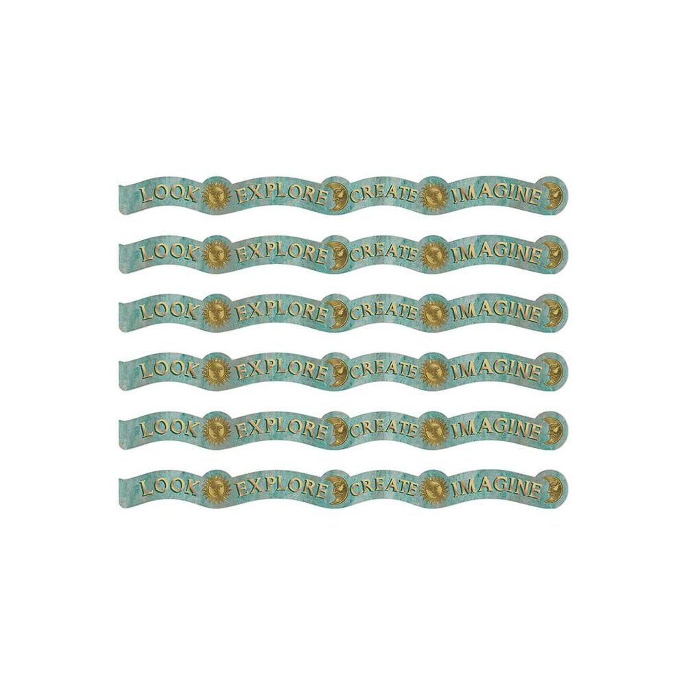 Curiosity Garden Dream Explore Create Imagine Deco Trim, 37 Ft Per Pack, 6 Packs. Picture 1
