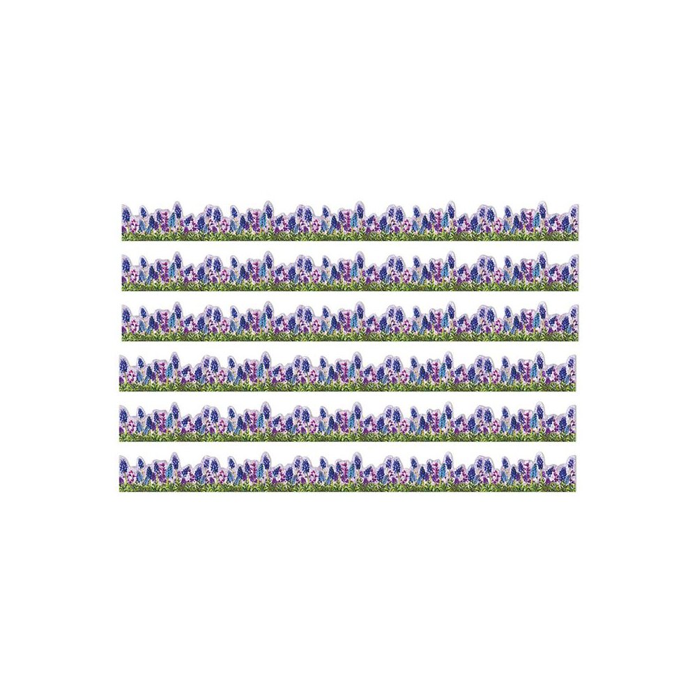 Curiosity Garden Die-Cut Floral Extra Wide Deco Trim, 37 Feet Per Pack, 6 Packs. Picture 1