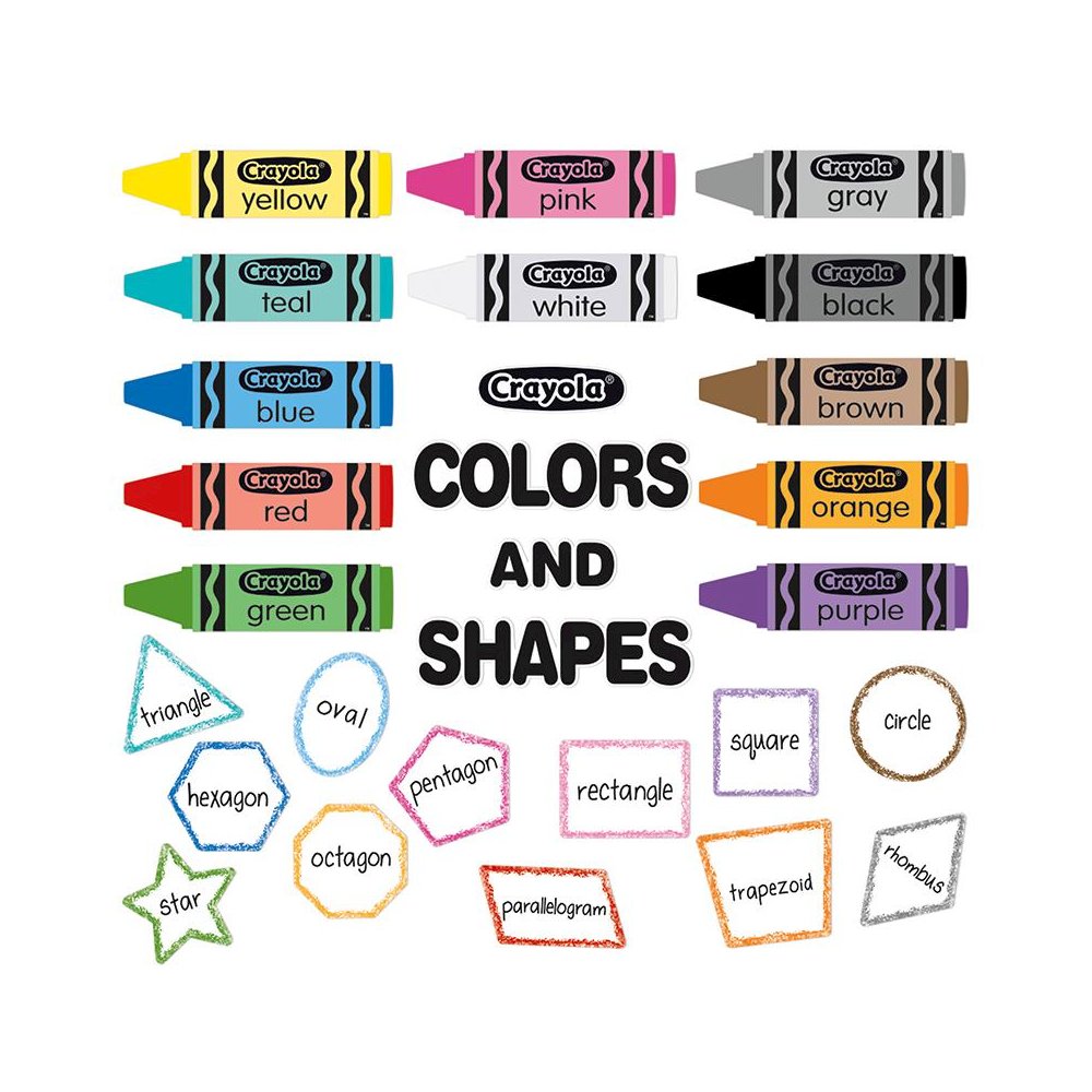Crayola Colors & Shapes Bulletin Board Set. Picture 1