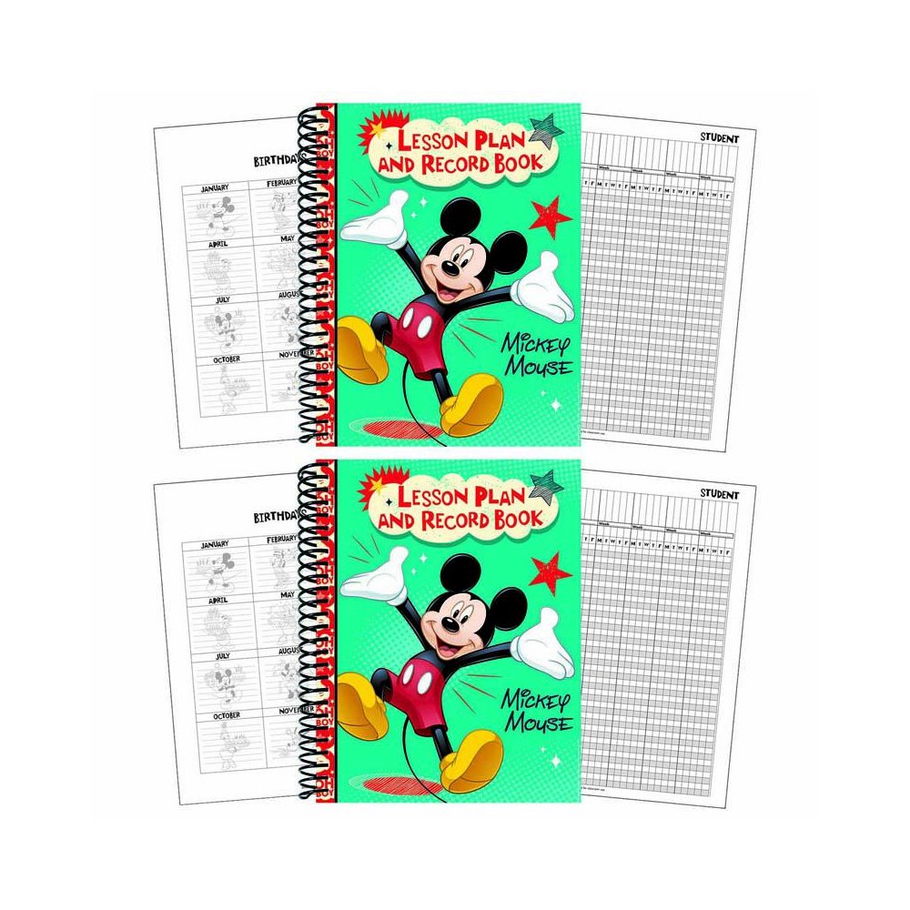 Mickey Lesson Plan & Record Book, Pack of 2. Picture 1