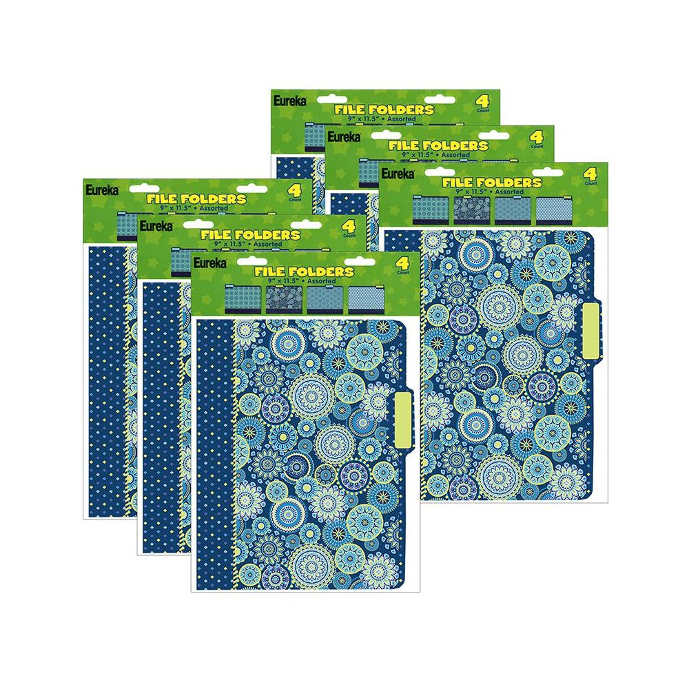 Blue Harmony File Folders, 4 Per Pack, 6 Packs. Picture 1