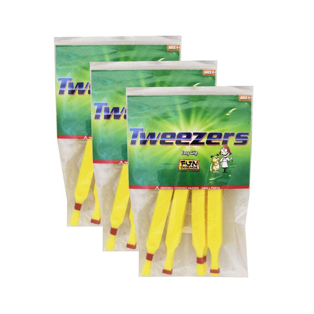 Plastic Tweezers, 4 Per Pack, 3 Packs. Picture 1