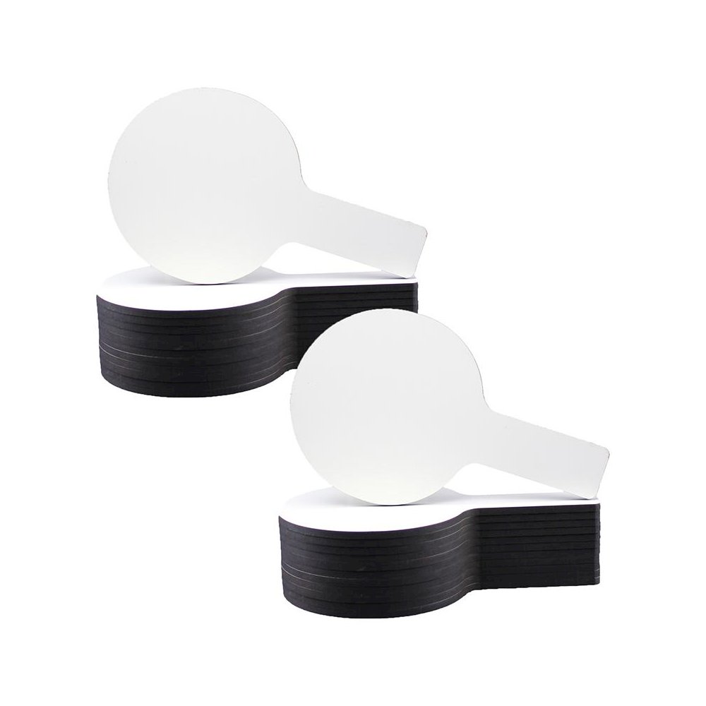 Mini Dry Erase Answer Paddles, 5" x 9", 12 Per Pack, 2 Packs. Picture 1
