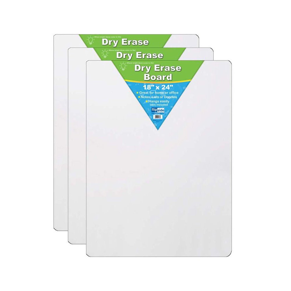 Dry Erase Board, 18" x 24", Pack of 3. Picture 1