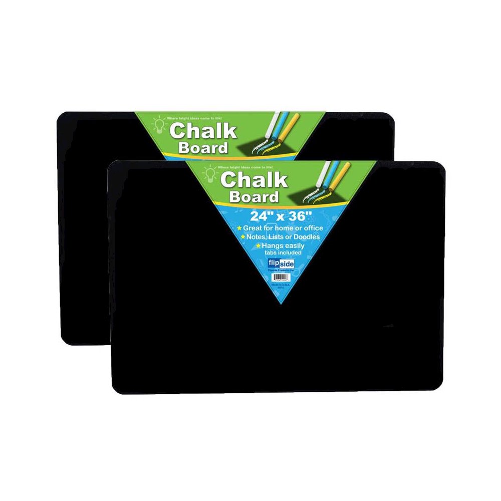 Chalk Board, 24" x 36", Black, Pack of 2. Picture 1