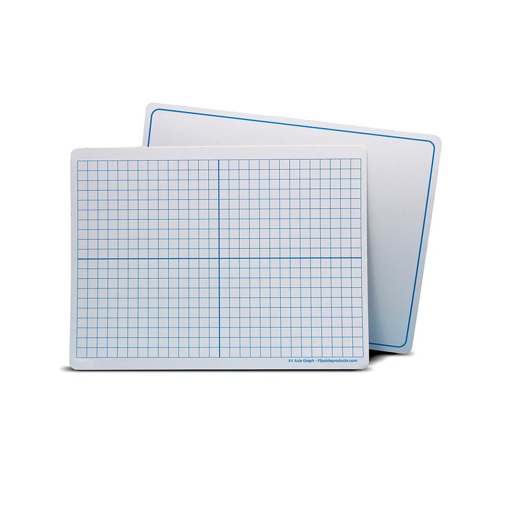Magnetic Dry Erase Learning Mat, Two-Sided XY Axis/Plain, 9" x 12", Pack of 12. Picture 1