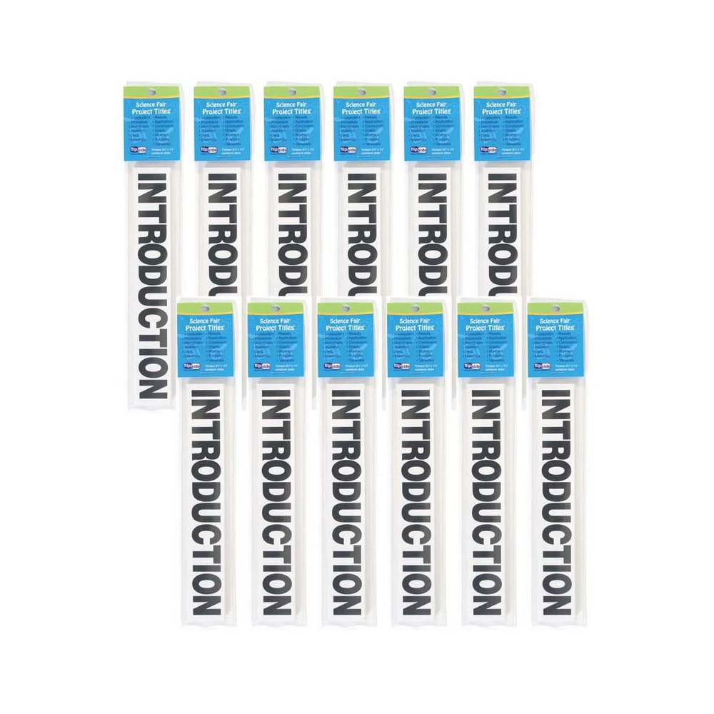 Science Fair Project Titles, Black, 13 Per Pack, 12 packs. Picture 1