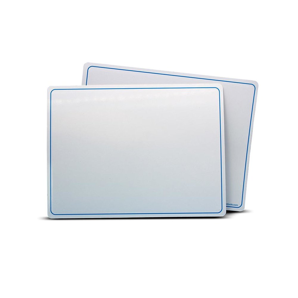 Magnetic Dry Erase Learning Mat, Two-Sided Plain, 9" x 12", Pack of 12. Picture 1