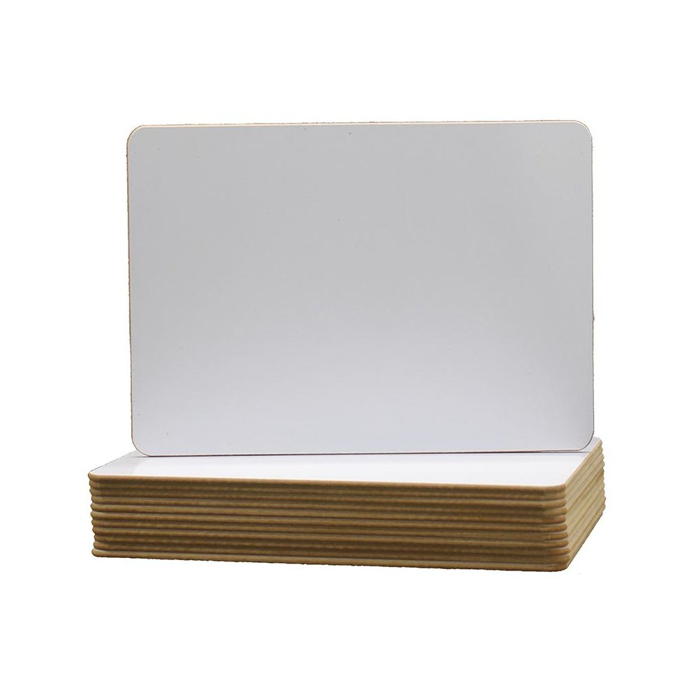 Two-Sided Dry Erase Marker Boards, 6" x 9", Class Pack of 12. Picture 1