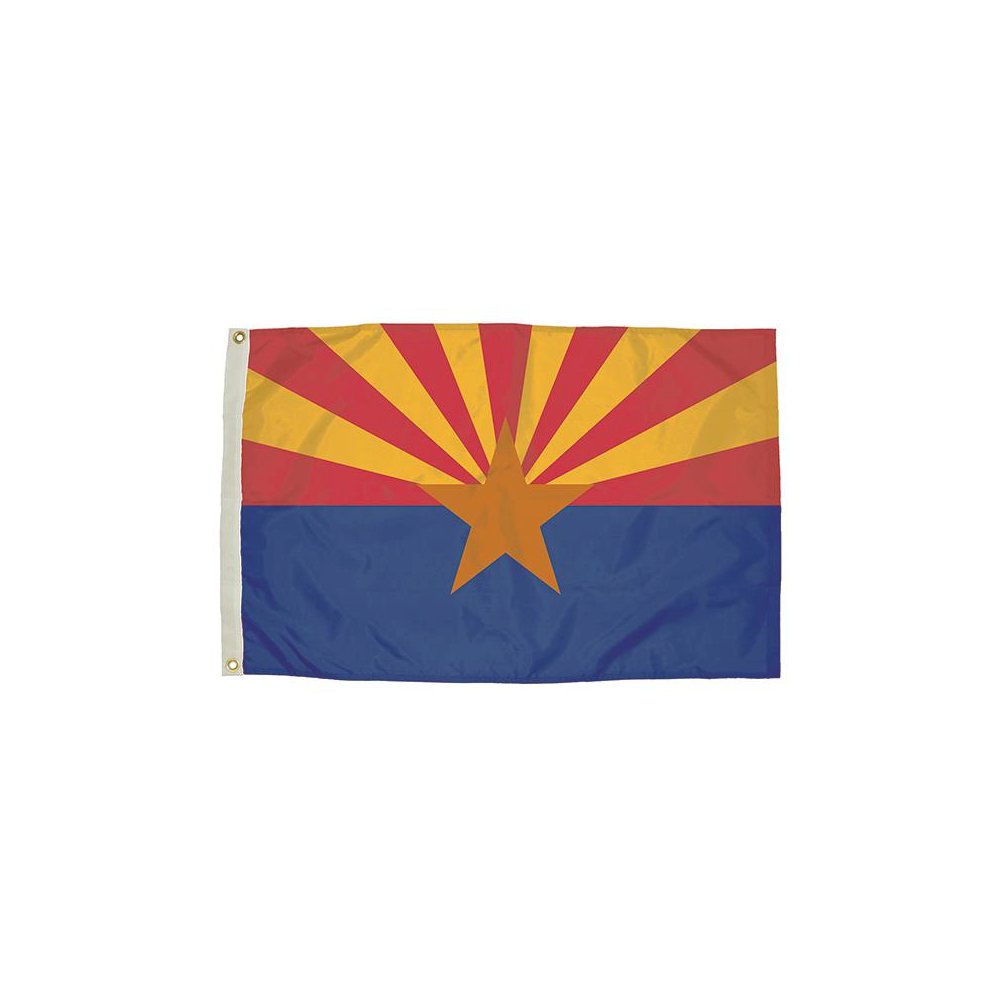 Durawavez Nylon Outdoor Flag with Heading & Grommets, Arizona, 3ft x 5ft. Picture 1