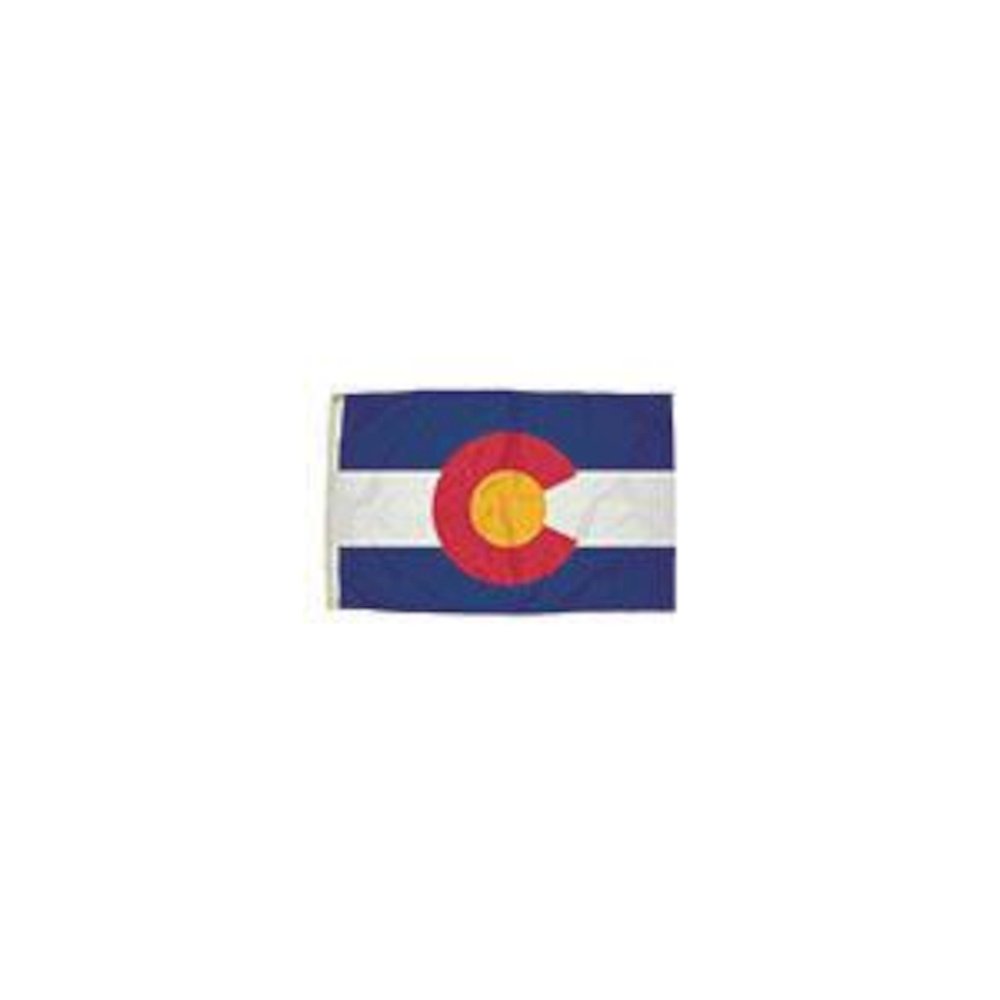 3X5 NYLON COLORADO FLAG HEADING & GROMMETS. Picture 2
