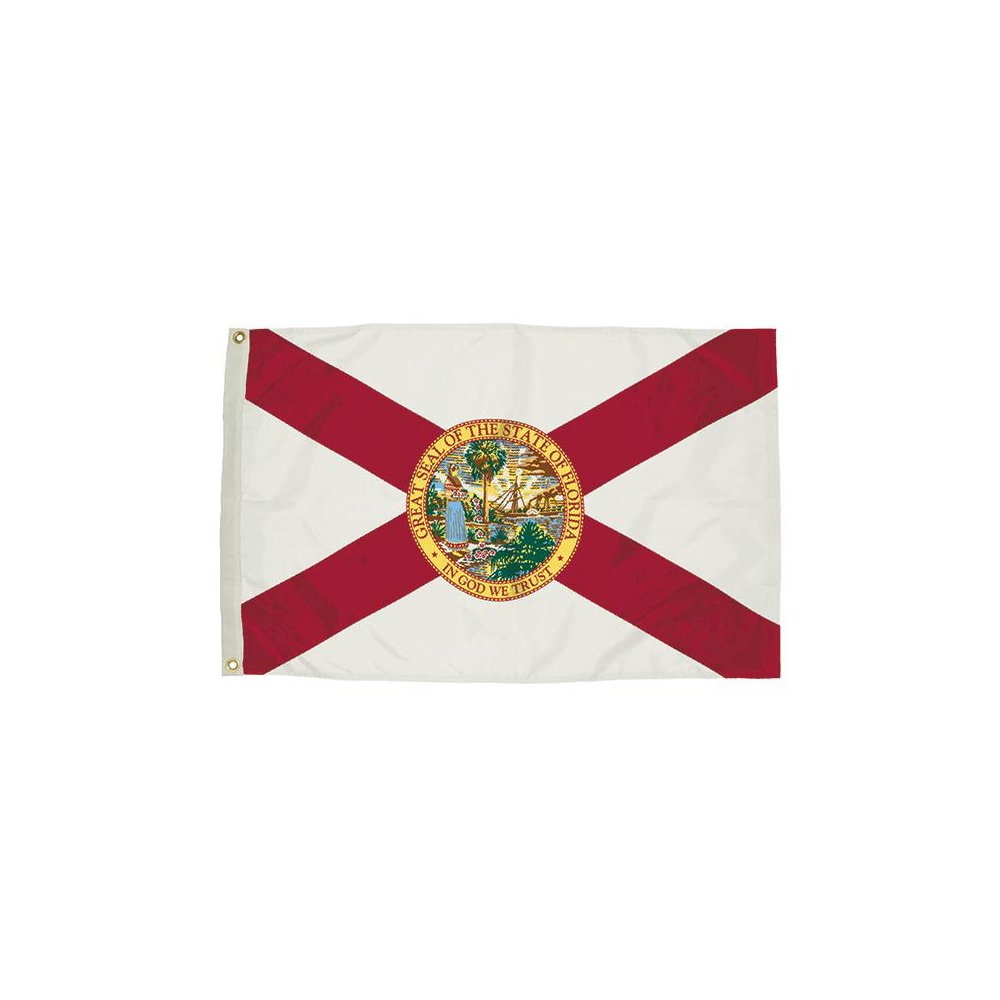 3X5 NYLON FLORIDA FLAG HEADING & GROMMETS. Picture 1