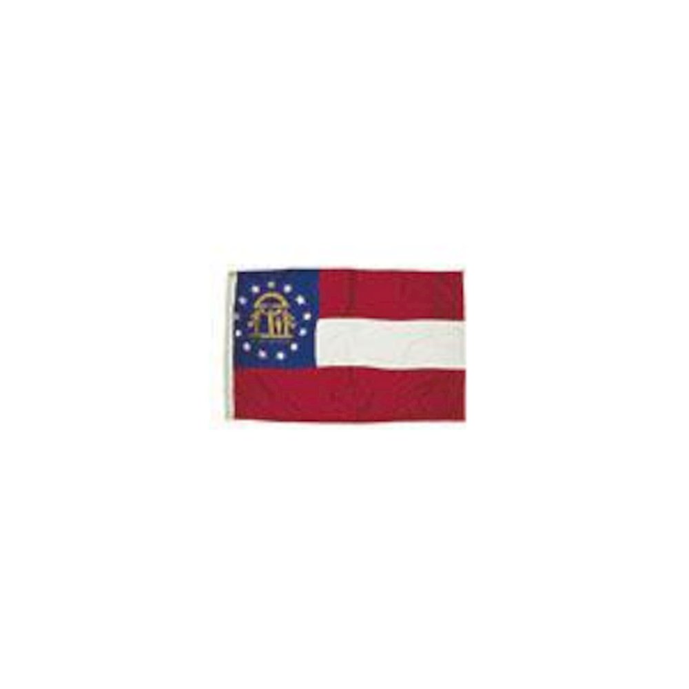 3X5 NYLON GEORGIA FLAG HEADING & GROMMETS. Picture 2
