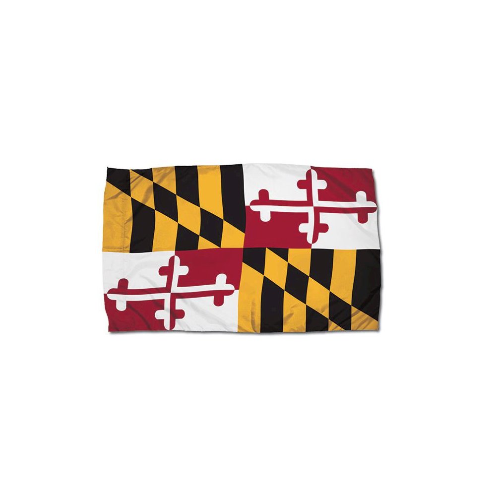 Durawavez Nylon Outdoor Flag with Heading & Grommets, Maryland, 3ft x 5ft. Picture 1