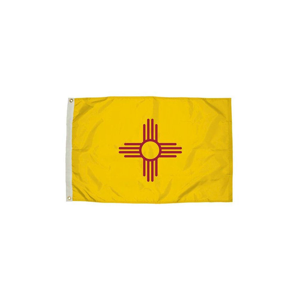 3X5 NYLON NEW MEXICO FLAG HEADING & GROMMETS. Picture 1