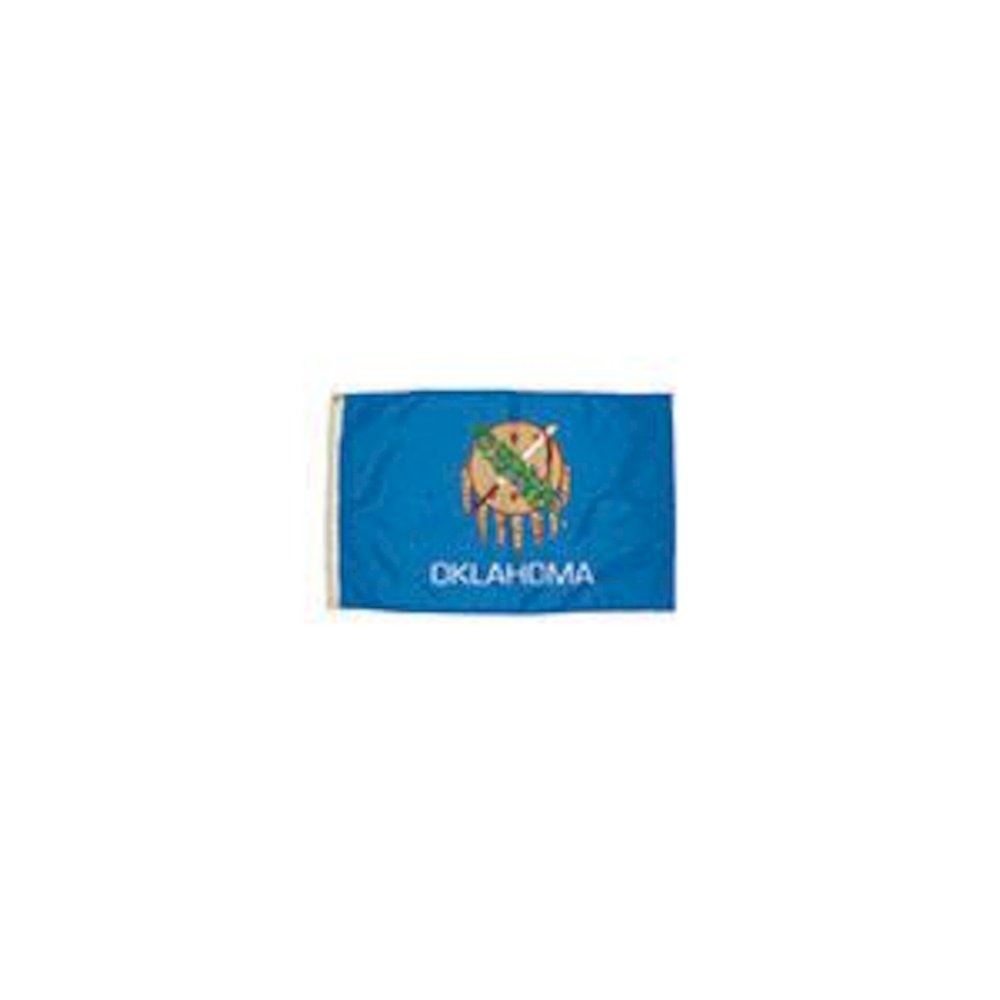 3X5 NYLON OKLAHOMA FLAG HEADING & GROMMETS. Picture 2