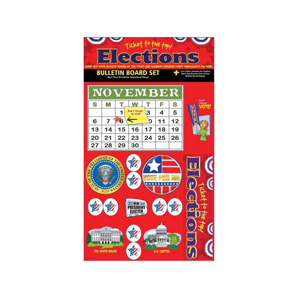 Ticket to the Top - Presidential Elections Bulletin Board Set. Picture 1