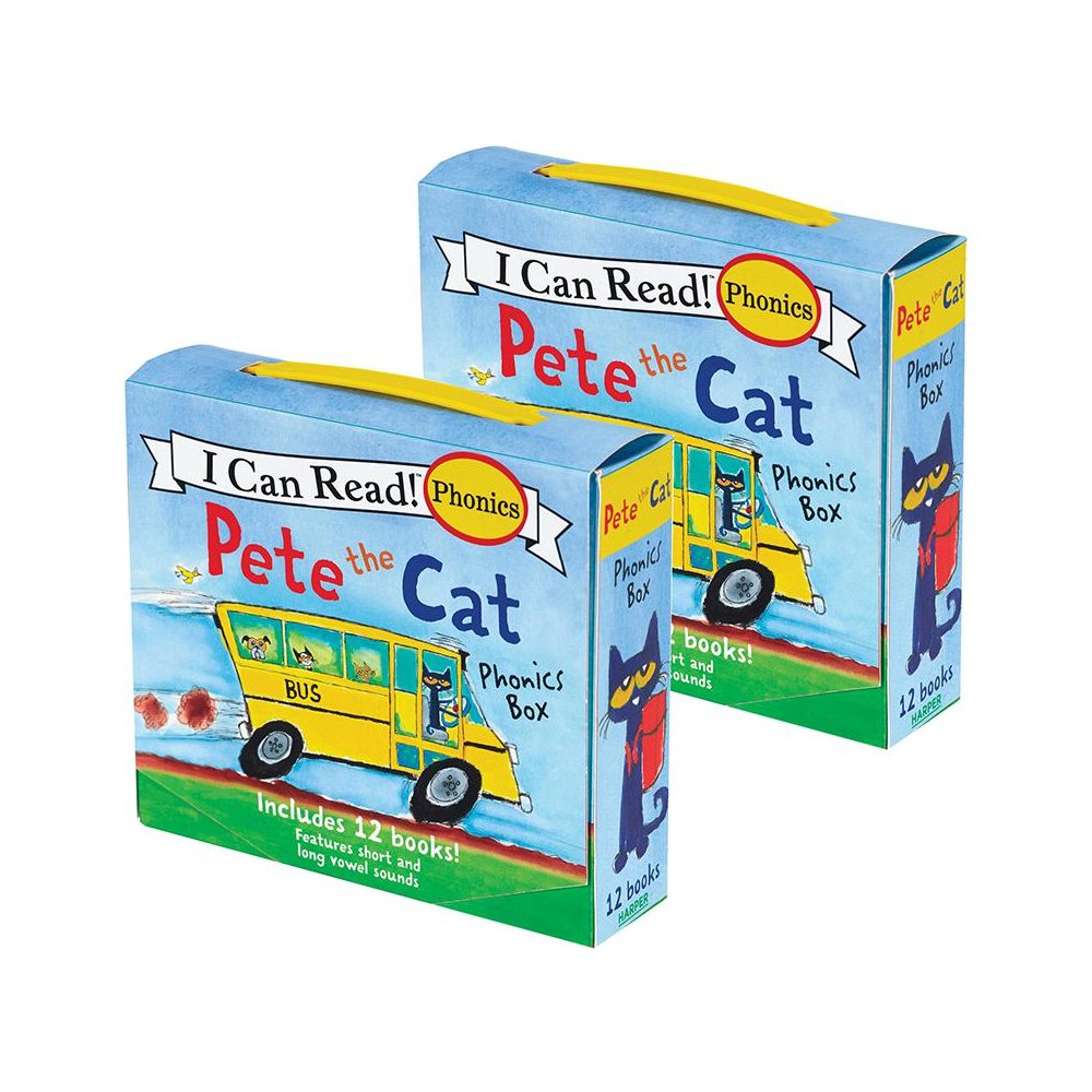 I Can Read! Pete the Cat Phonics Box, 12 Books Per Set, 2 Sets. Picture 1