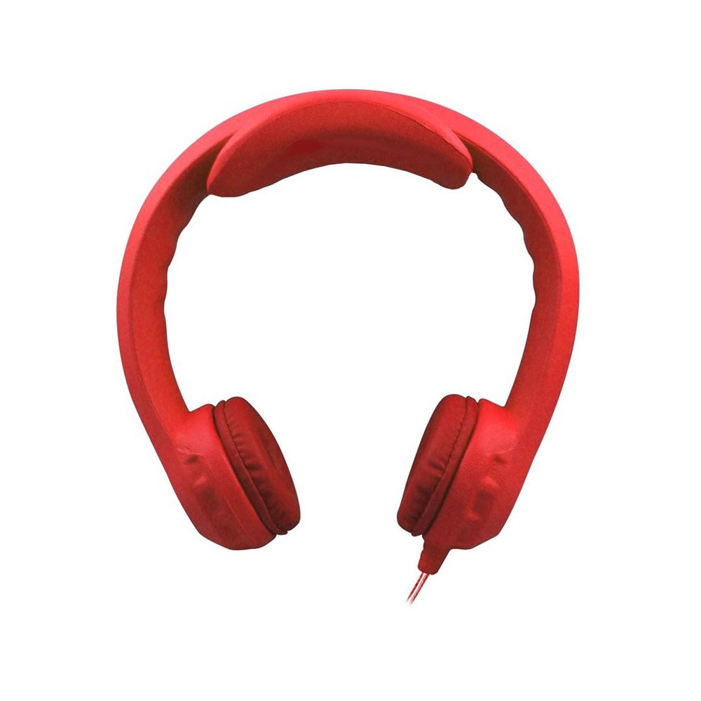 FLEX-PHONES INDESTRUCTIBLE RED FOAM HEADPHONES. Picture 1