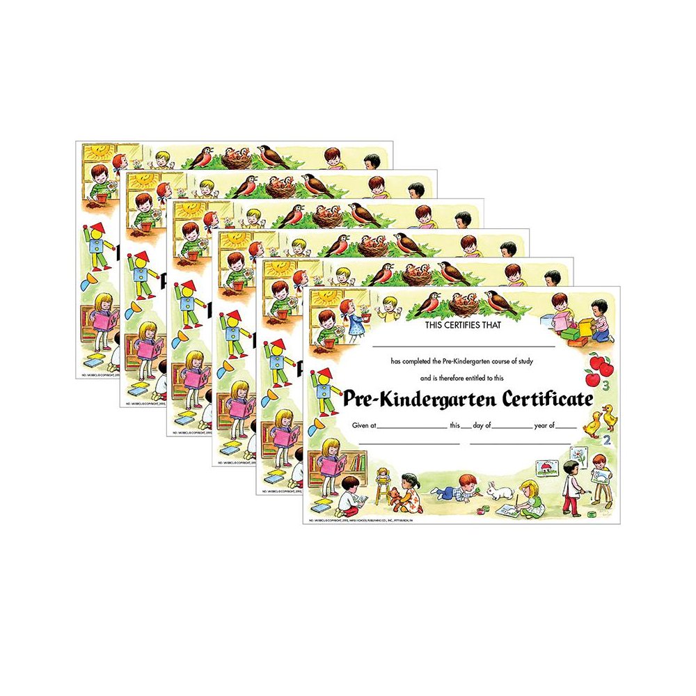 Pre-Kindergarten Certificate, 30 Per Pack, 6 Packs. Picture 1