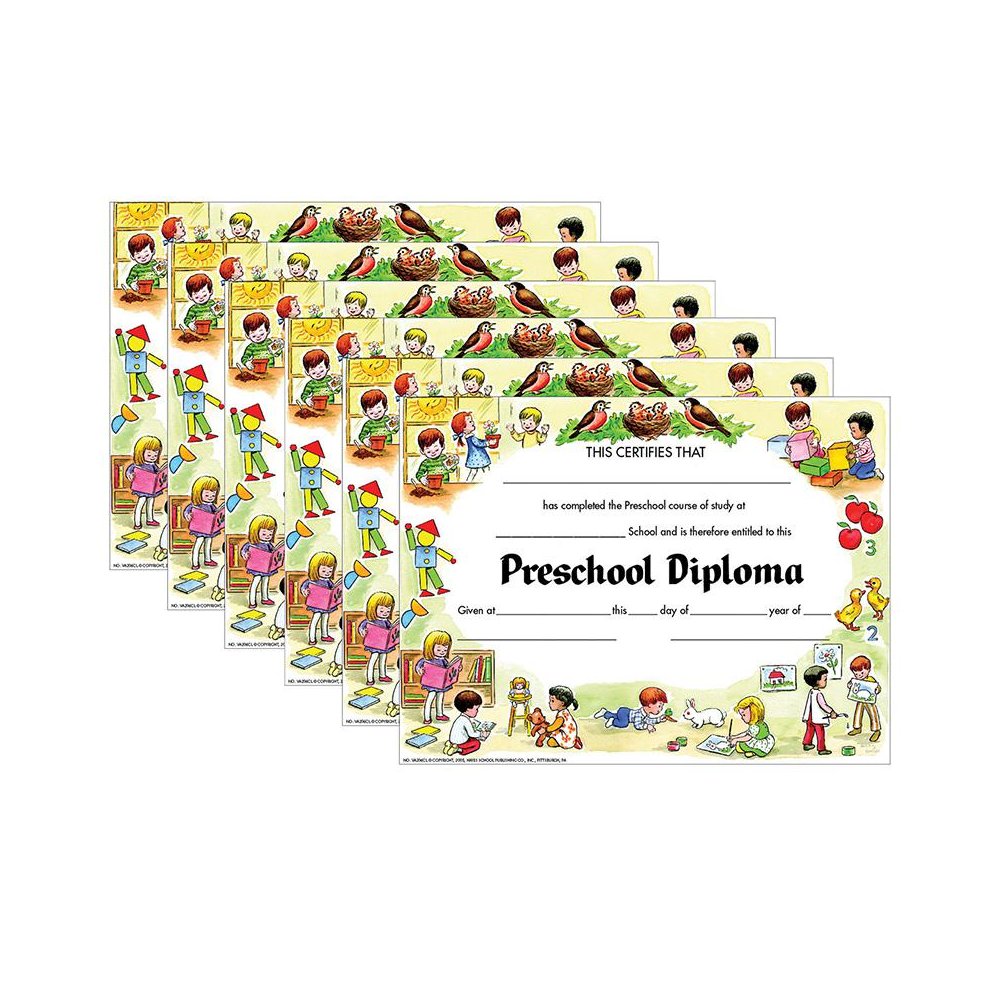 Preschool Diploma, 30 Per Pack, 6 Packs. Picture 1