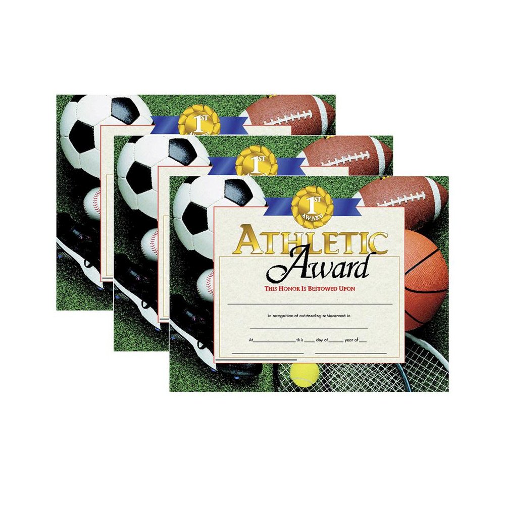 Athletic Award Certificates, 30 Per Pack, 3 Packs. Picture 1