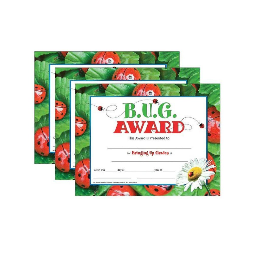 B.U.G. Award, 30 Per Pack, 3 Packs. Picture 1