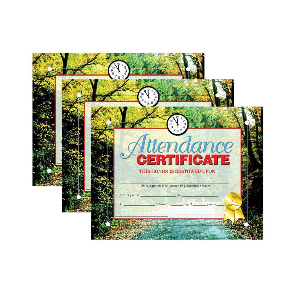Attendance Certificate, 30 Per Pack, 3 Packs. Picture 1