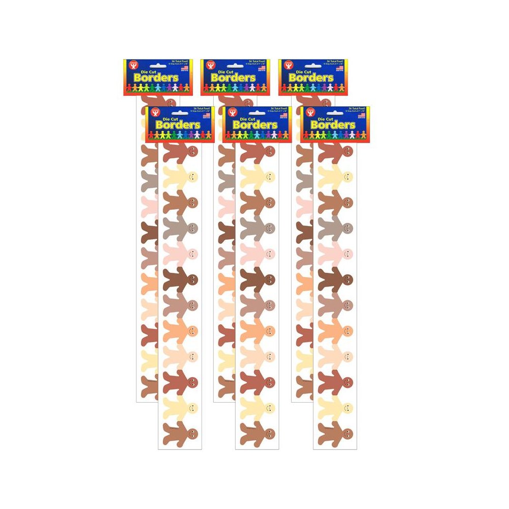 Multicultural Kids Mighty Brights Border, 36 Feet Per Pack, 6 Packs. Picture 1