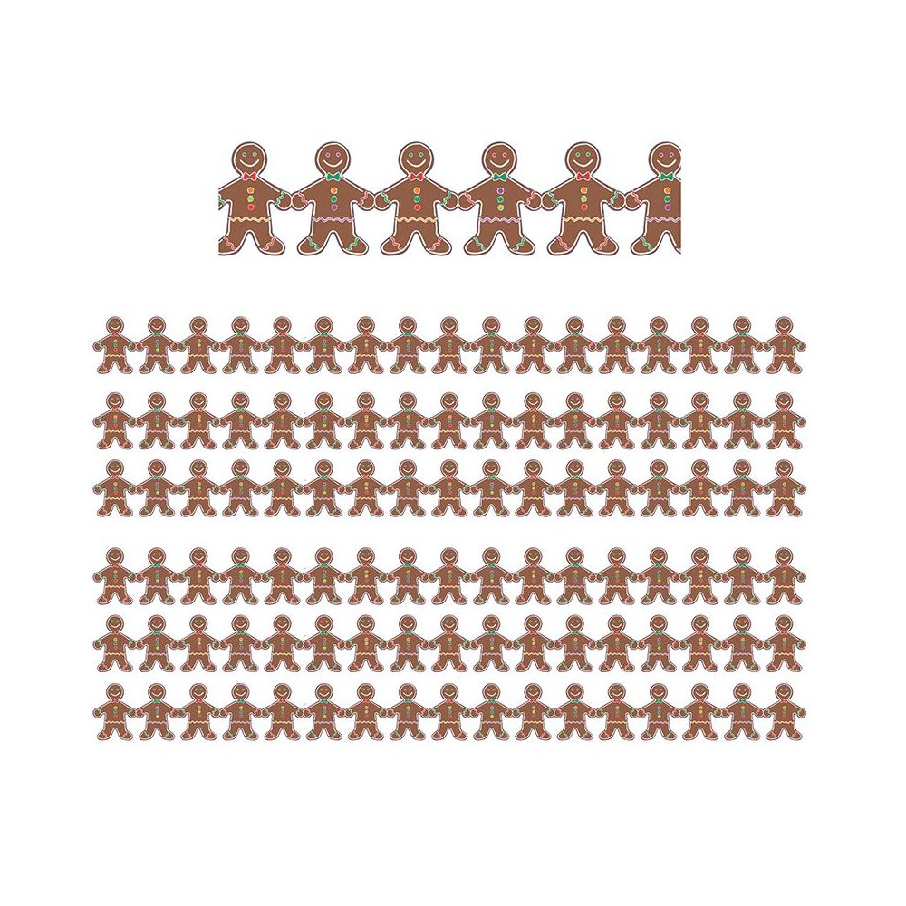 Gingerbread Men Classroom Borders, 36 Feet Per Pack, 6 Packs. Picture 1