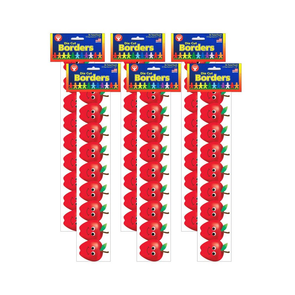 Happy Apples Border, 36 Feet Per Pack, 6 Packs. Picture 1