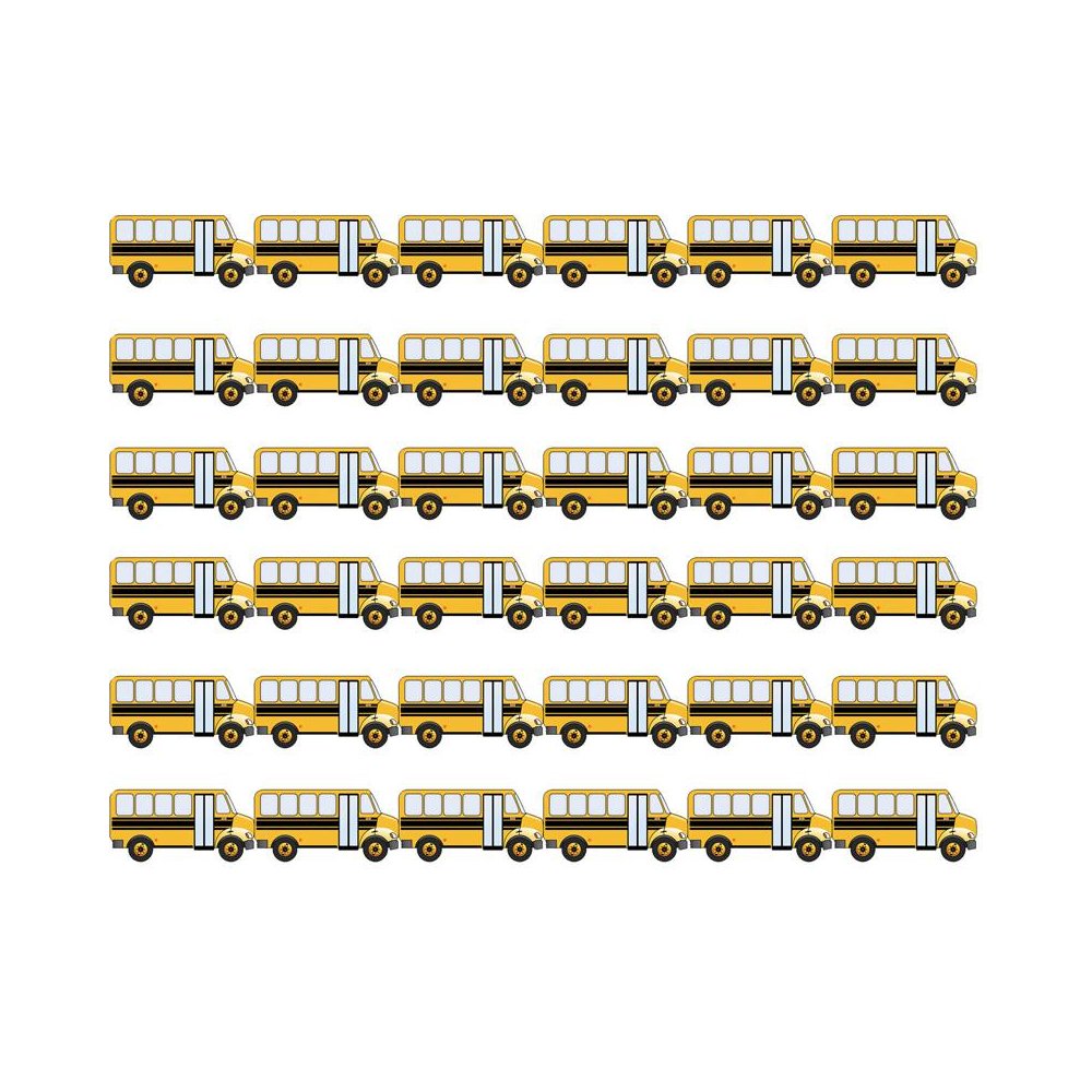School Bus Die Cut Border, 12 Strips/36 Feet Per Pack, 6 Packs. Picture 1