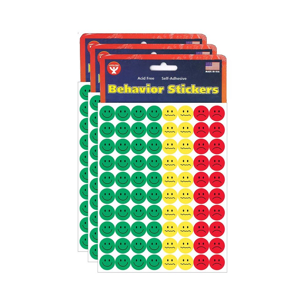 Behavior Stickers, 0.5", 1,200 Per Pack, 3 Packs. Picture 1