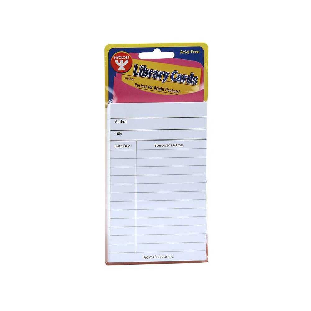 Library Cards, White, Pack of 500. Picture 1
