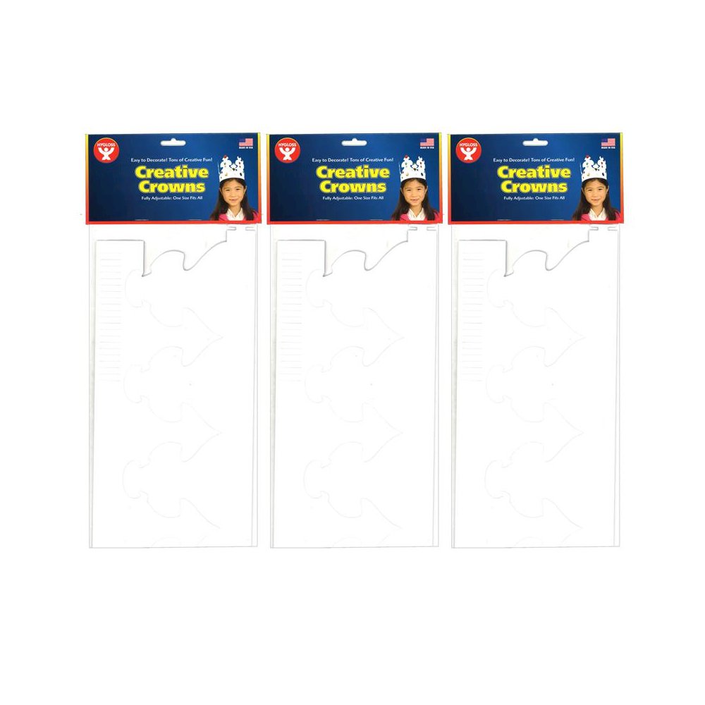 White Crowns, 24 Per Pack, 3 Packs. Picture 1