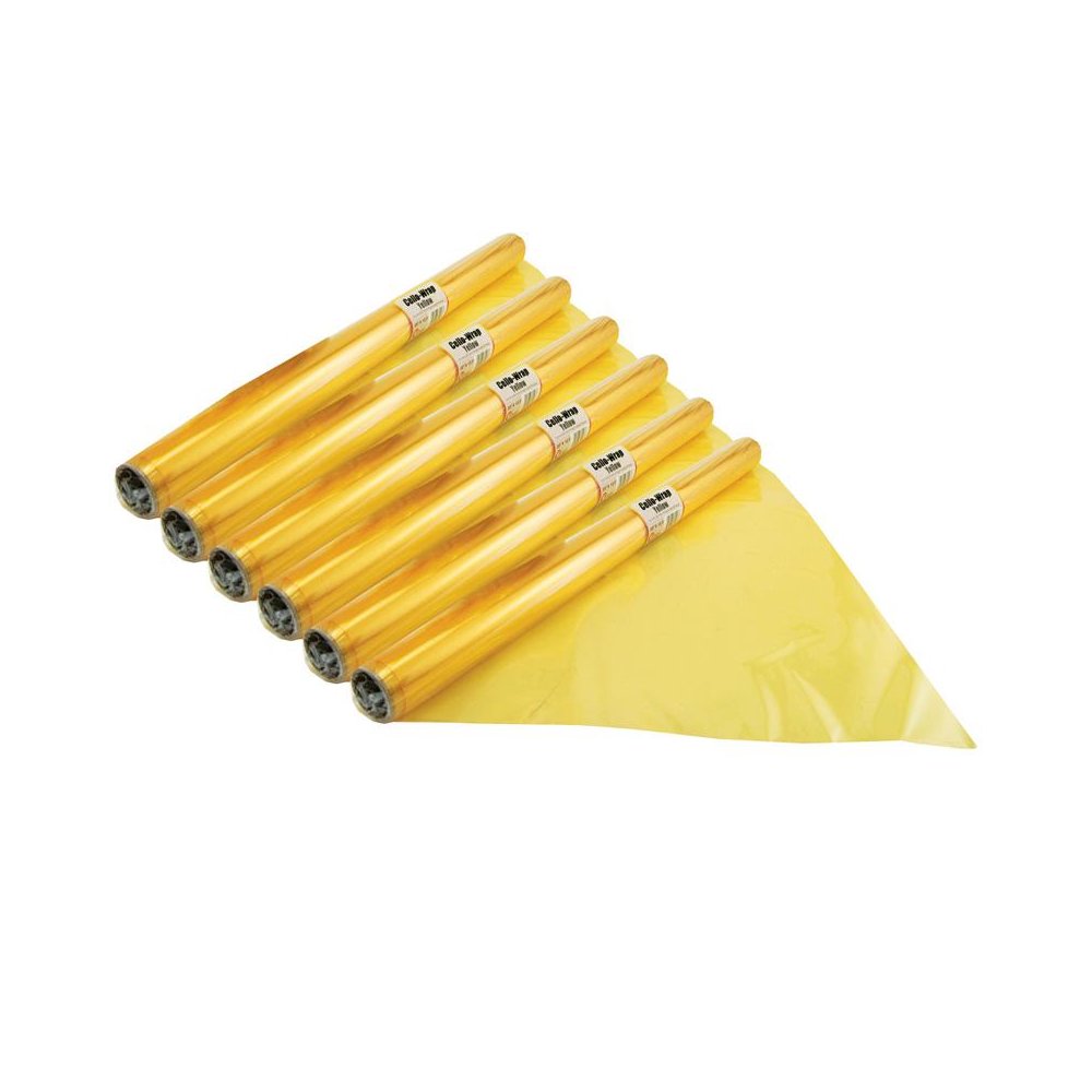 Cello-Wrap Roll, Yellow, 20" x 12.5', 6 Rolls. Picture 1