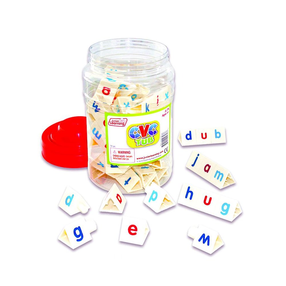 TRI BLOCKS CVC TUB SET OF 90. Picture 1