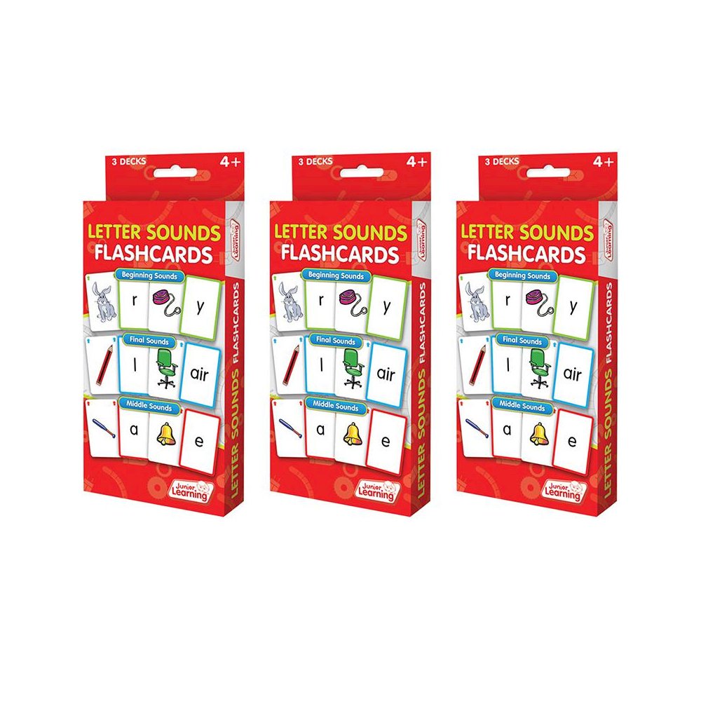 Letter Sound Flashcards, 3 Sets Per Pack, 3 Packs. Picture 1