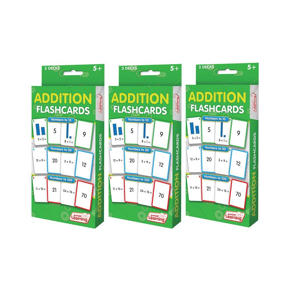 Addition Flashcards, 3 Sets Per Pack, 3 Packs. Picture 1