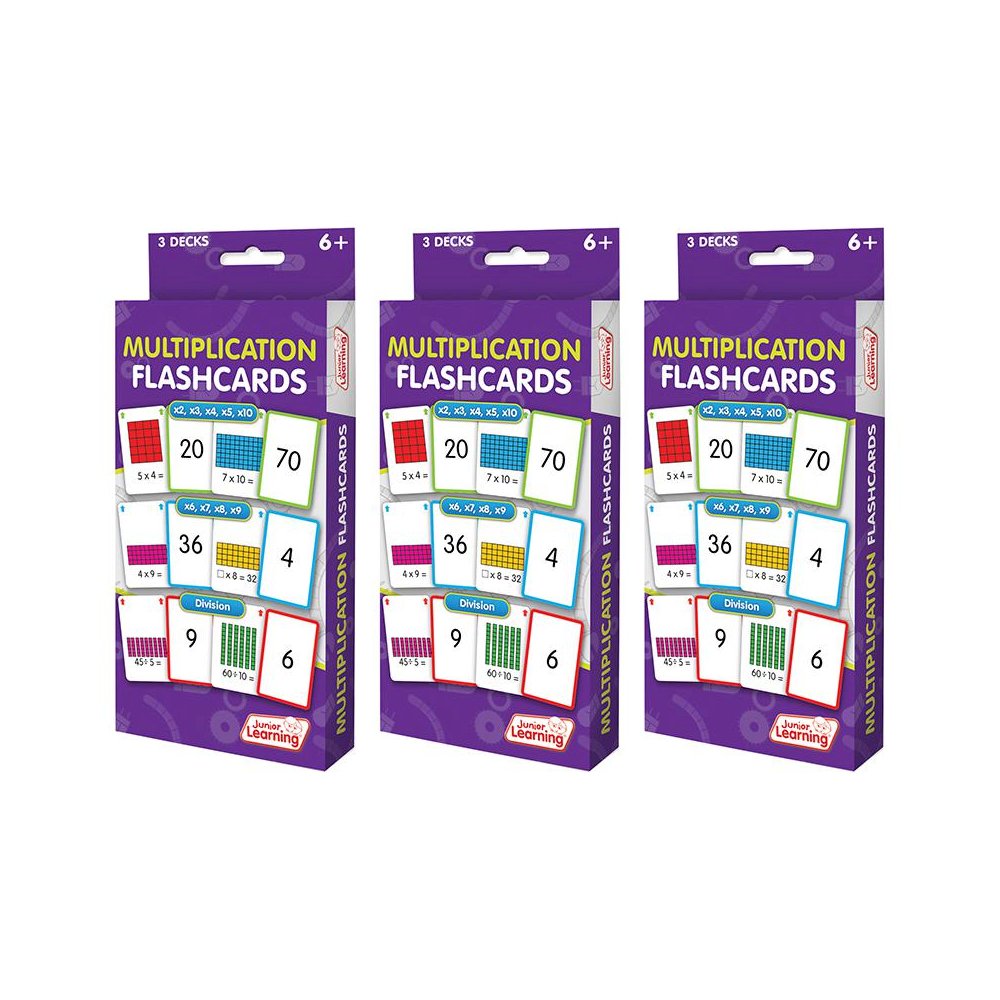 Multiplication Flashcards, 3 Sets Per Pack, 3 Packs. Picture 1