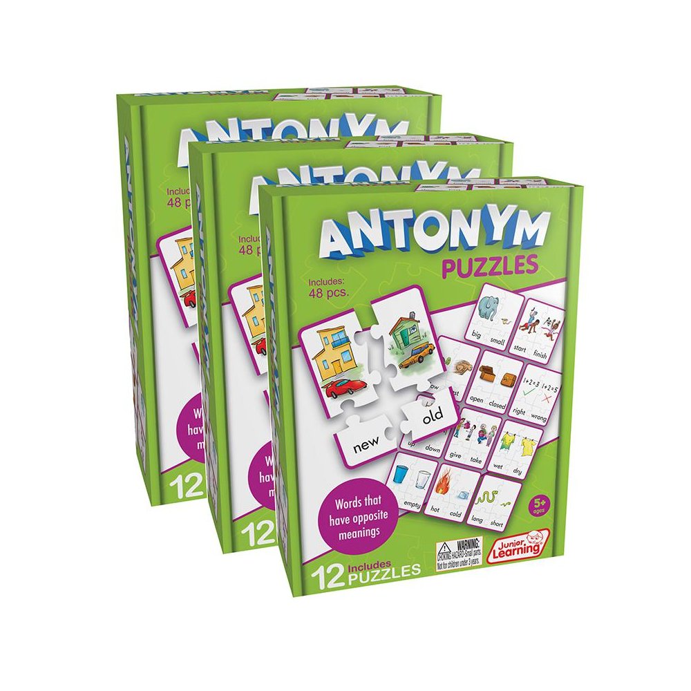 Antonym Puzzles, 12 Per Set, 3 Sets. Picture 1