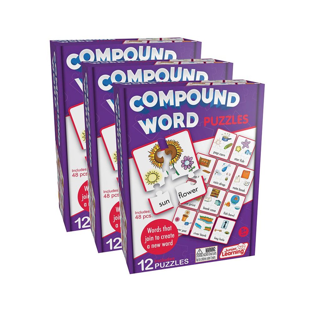 Compound Puzzles, 12 Per Set, 3 Sets. Picture 1