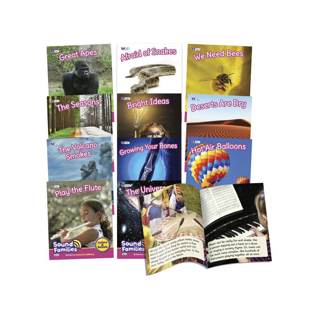 Sound Families Decodable Readers Long Vowels Non-Fiction Phase 5.5, Set of 12. Picture 1
