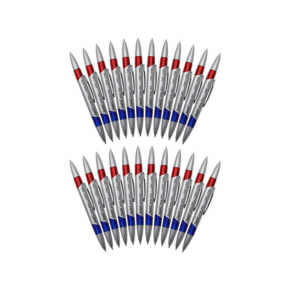 Swirl Ink Pens, Red/Blue Combo, 12 Per Pack, 2 Packs. Picture 1