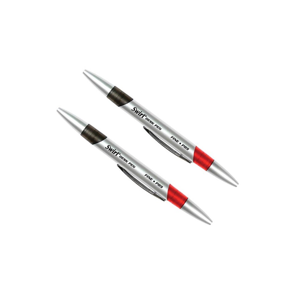 Swirl Ink Pens, Red/Black Combo, 12 Per Pack, 2 Packs. Picture 1