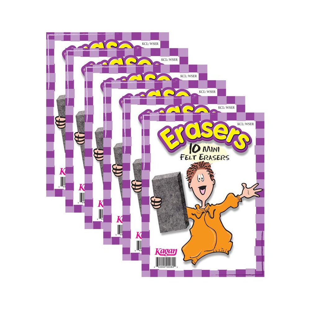 Erasers, Mini, 10 Per Pack, 6 Packs. Picture 1