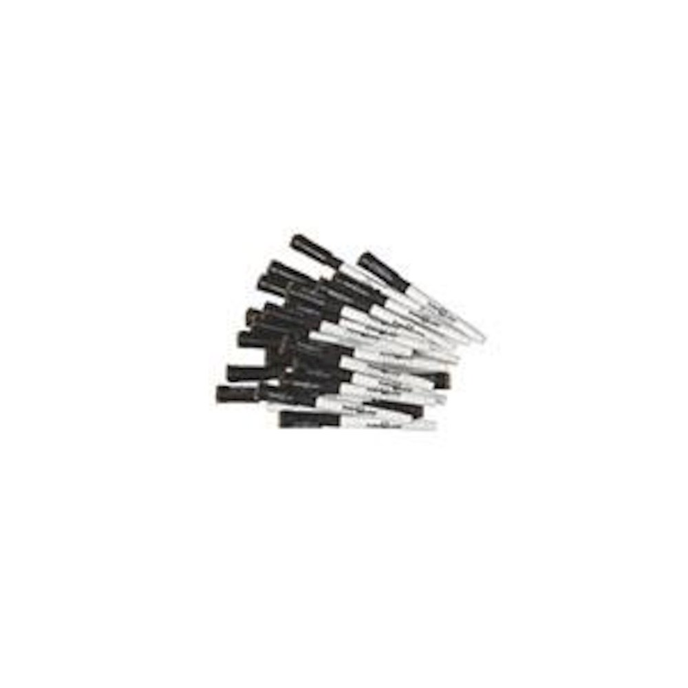 KLEENSLATE REPLACEMENT MARKERS 24PK BLACK W/ ERASERS. Picture 2