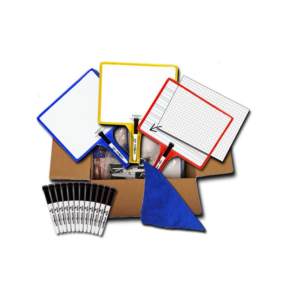 KLEENSLATE DRY ERASE BOARD 12PK SYSTEM STANDARD CLASSROOM PACK. Picture 1